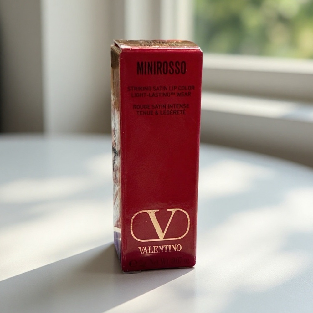 Valentino Minirosso Satin Lipstick in Bold Red